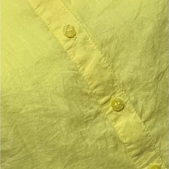 H&M Yellow Button Front Blouse 100% Cotton - Picture 6 of 9